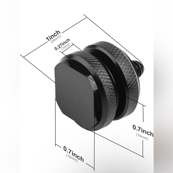 Veenajo 1/4"-20 Hot Shoe Mount Adapter Tripod Screw Adapter for DSLR Camera - Picture 6 of 7